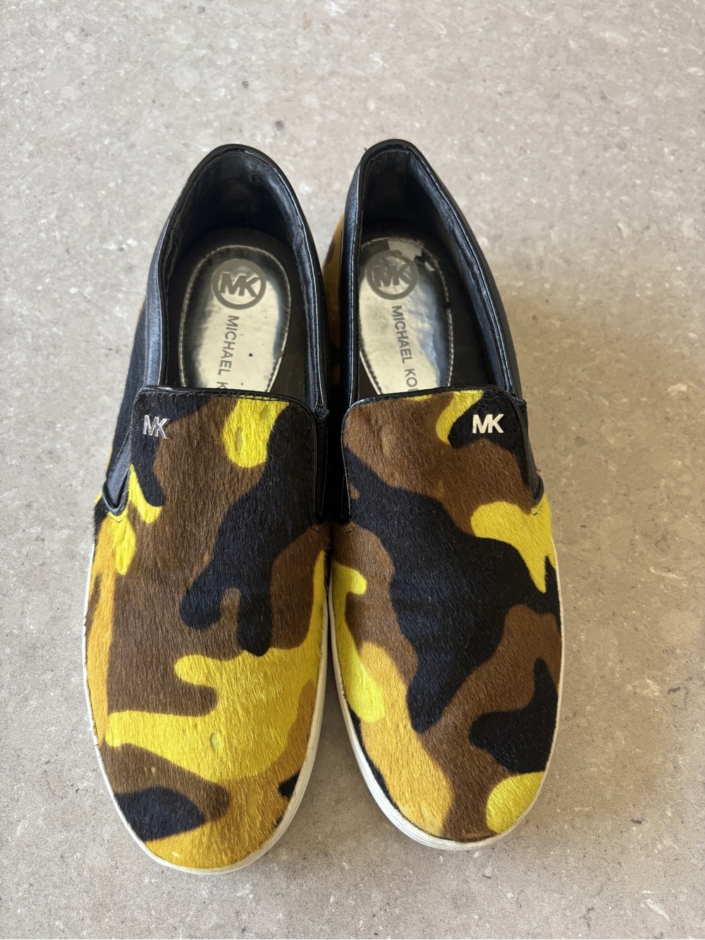 Michael Kors Camo Calf Hair Slip-Ons